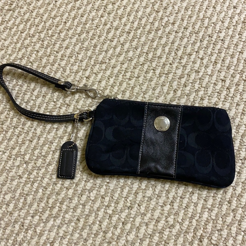 Black Coach Wristlet